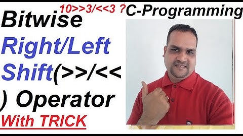 C-Programming TRICK for Bitwise Righ-Shift/Left-Shift Operator
