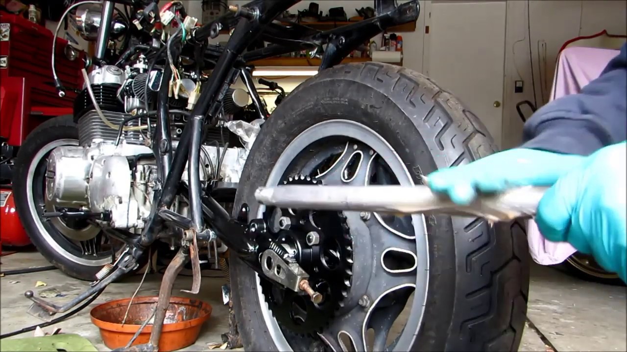 Honda CB750 rear tire install YouTube