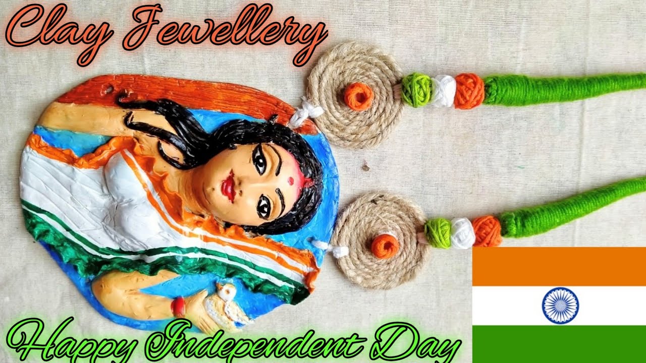 Independence day special handmade jewellery|clay art Jewellery|shilpkar craft jewellery@হস্তশিল্প