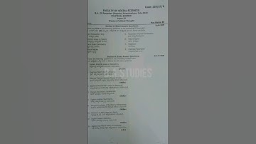 B.A Palamuru University Political science question paper sem II - 2023