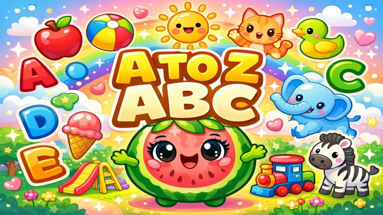 Phonics Song with TWO Words - A For Apple - ABC Alphabet Songs with Sounds for Children