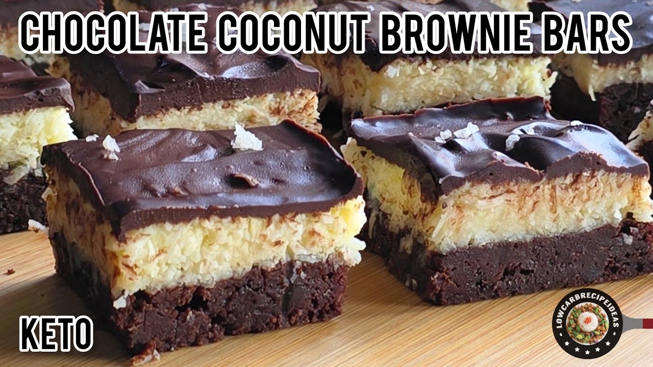 Keto Chocolate Coconut Brownie Bars | The most popular dessert recipe here | Even better now!