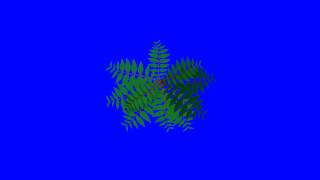 Blossom Cartoon Leaves Grow - Blue Screen Animation Footage
