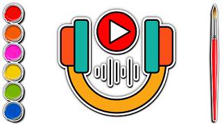 🎧 How to Draw Headphones (Coloring Headphones) Easy Headphones Drawing, Coloring Pages | Hornet Art