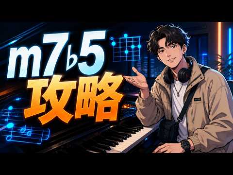【m7♭5完全攻略】難しそうで実は簡単！ハーフディミニッシュの仕組みと使い方｜ピアノコード解説