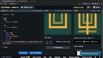 Learn css by practicing | css battle challenge #45 magical tree