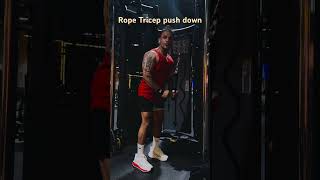 Rope Tricep push down #triceps #gymworkout #ropepushdown #armworkout #fitness #workout #bodybuilding