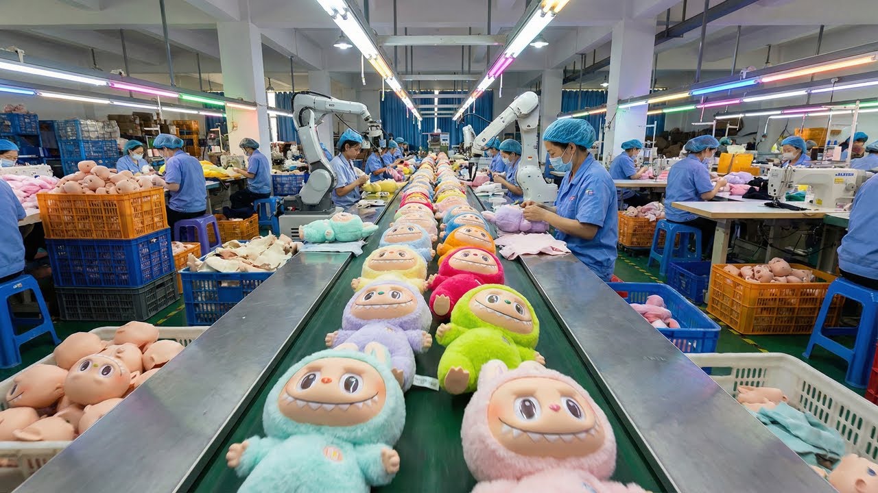 Inside The Giant Dolls Factory | How Labubu Dolls are made | Factory Lens