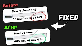 hdd or ssd drive not showing full size/capacity (2023 instant fix)