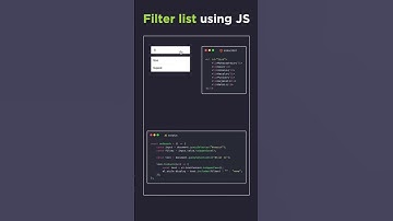 Filter list using js #shorts #short #coding