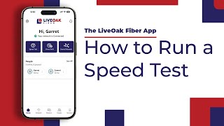 How to Run a Speed Test on the LiveOak Fiber App screenshot 2