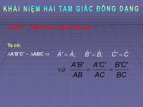Toán 8 - khái niệm hai tam giác đồng dạng - thầy nguyễn trọng nghĩa