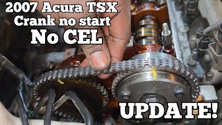 Acura tsx crank no start update! No check engine light