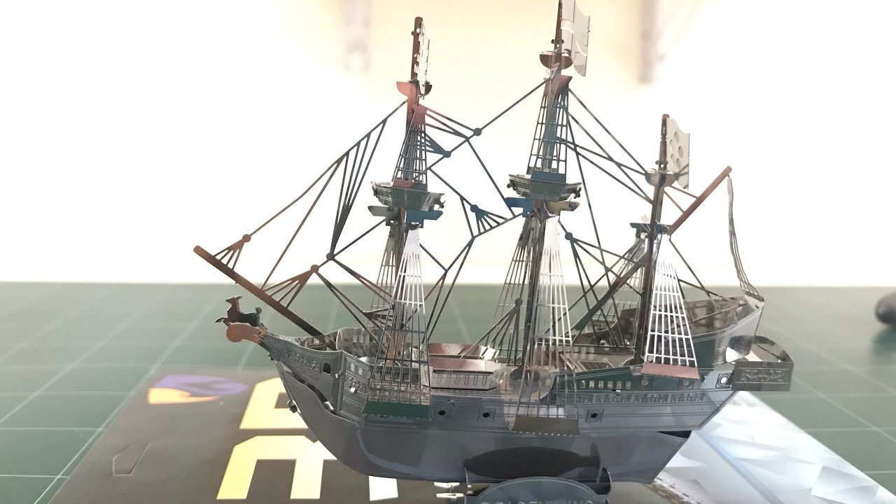[A&E]3D Metal Puzzel Golden Hind Ship- Mô Hình 3D Kim Loại Thuyền Buồm Golden Hind