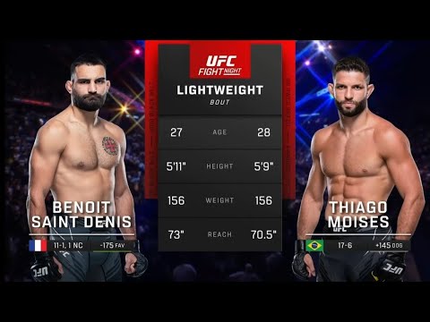 Benoît Saint Denis vs Thiago Moisés fight footage