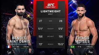 Benoit Saint Denis V/s Thiago Moisés / Peso Ligero 155LBS