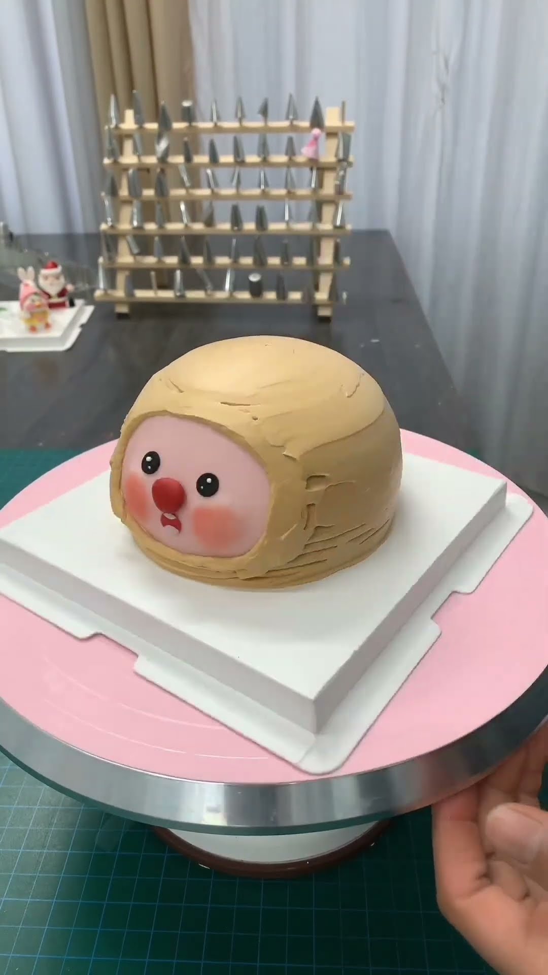 Butter Bear with a Tutu Face #Production Process #Cartoon Cake #Cake Training