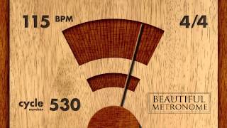 115 BPM 4/4 Wood Metronome HD