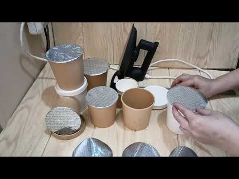 Seal Alumunium Foil untuk Paper Cup Pasang Dengan Setrika