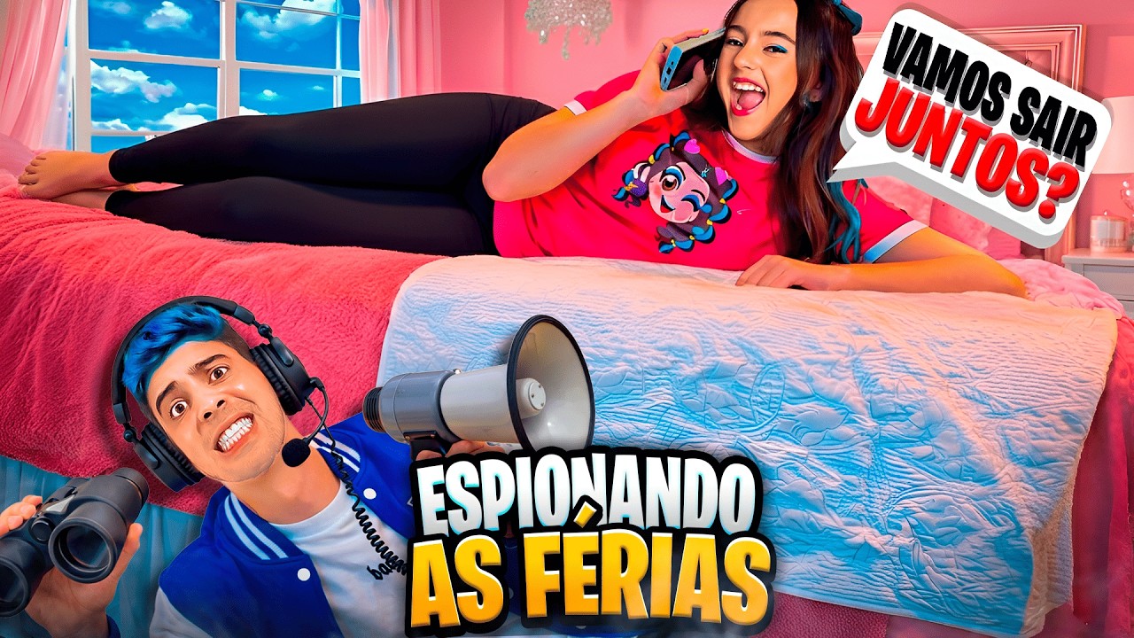 24 HORAS ESPIONANDO A BELINHA NAS FÉRIAS!! Descobri algo terrível!!