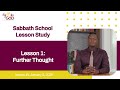 Sabbath School Lesson Summary: Lesson 1 (Friday)