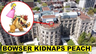 DRONE CATCHES BOWSER KIDNAPPING PRINCESS PEACH FROM ABANDONED CASTLE! (BOWSER STEALS PRINCESS PEACH)