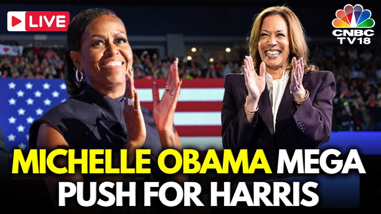 LIVE: Michelle Obama Joins Kamala Harris Campaign Event in Michigan | Trump Vs Harris | USA | N18G