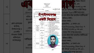 জেলা প্রশাসকের কার্যালয় চাঁপাইনবাবগঞ্জে নিয়োগ বিজ্ঞপ্তি | #shorts #shortvideo #viralvideo