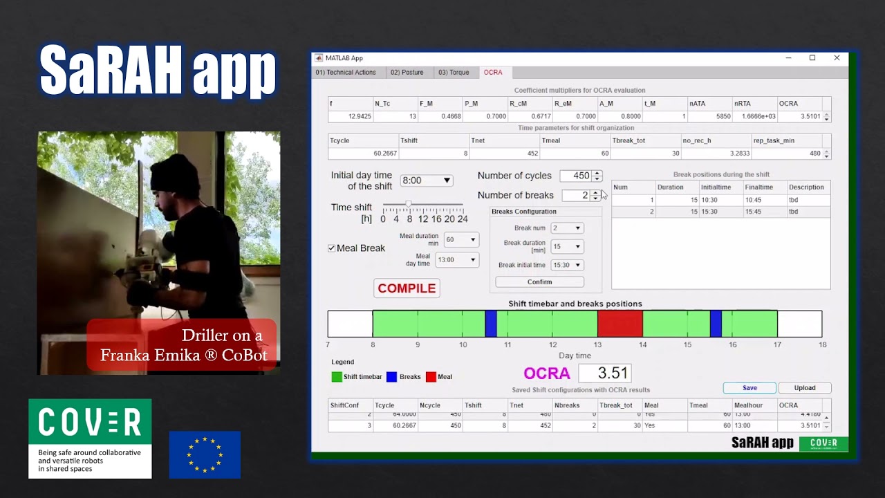 COVR project SARAH presents an app for workload monitoring in robotized hand-guiding tasks.
