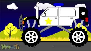 รถบรรทุกตำรวจรถบรรทุกมอนสเตอร์สำหรับเด็ก || game kid screenshot 2