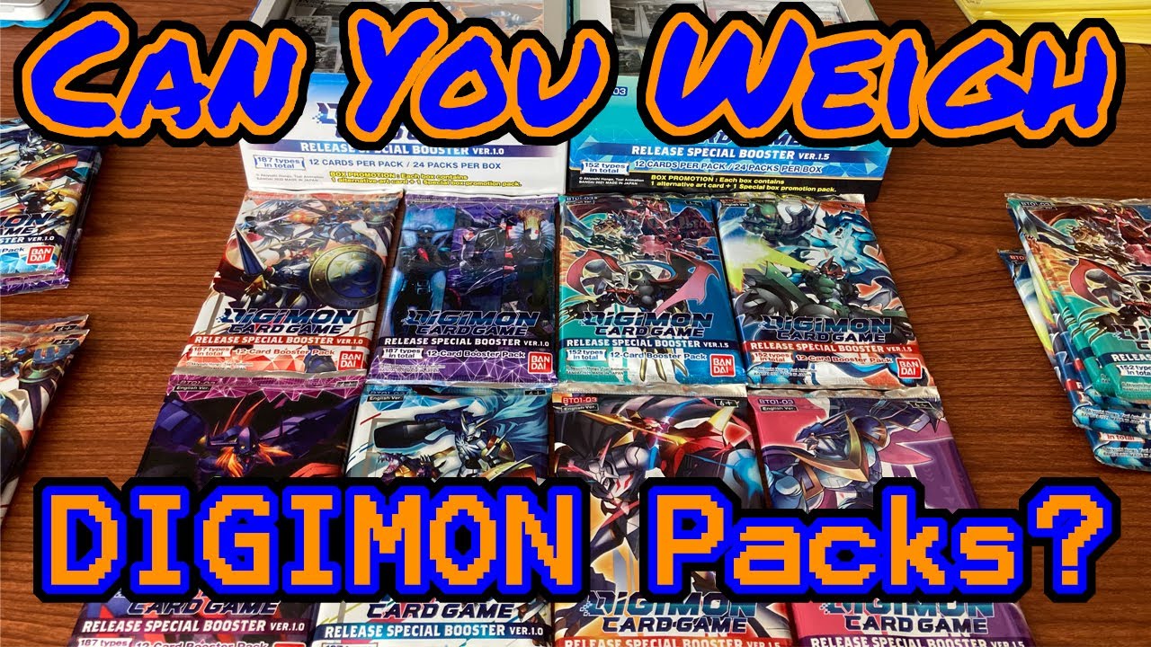 Digimon Release Special Booster Box 1.0 & 1.5 Opening Challenge! Can You Weigh Digimon Packs?