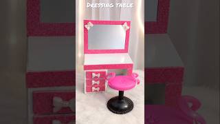 Details DIY Mini Barbie Dressing Table 💄✨ | Barbie Doll Furniture | Miniature Craft #barbie #dollhousedecor News