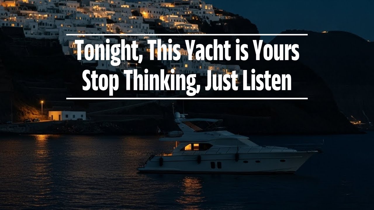 Midnight Yacht Ambience | Gentle Night Waves Hitting the Boat & Soft Breeze ASMR 