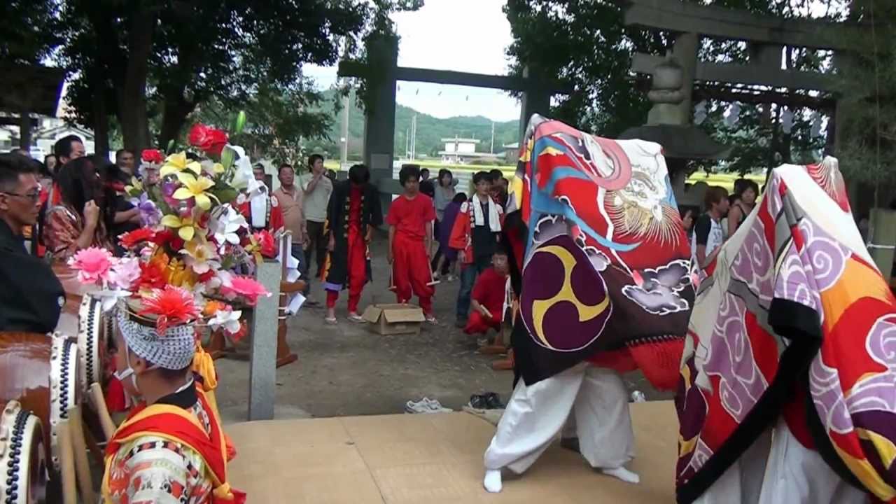 香川県善通寺市東木熊野神社秋祭り獅子舞　2011.10.2