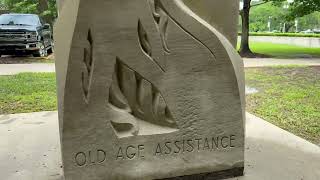 A walk around 'The Welfare Rock' monument in Baton Rouge, Louisiana