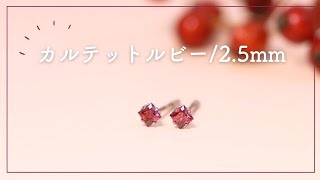 カルテット/ルビー」2.5mm チタンピアスの通販SHOP｜なでしこスタイル
