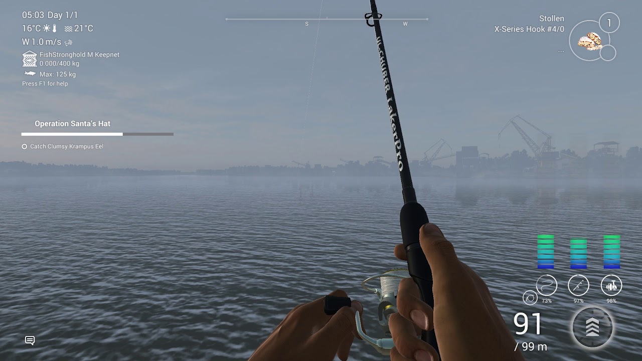 Fishing Planet - Christmas 2020 Santa's hat - Catching the clumsy Krampus Eel