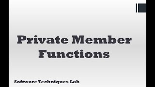 Private Member Functions