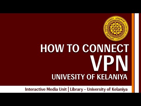How to Connect VPN Search | University of Kelaniya (Only KLN Users)