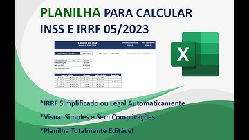 Planilha Para Calcular IRRF e INSS 05/2023 - ATUALIZADA