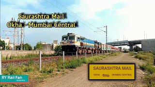 Saurashtra Mail Okha - Mumbai Central | Indian Railways | Train Video | RY Rail Fan
