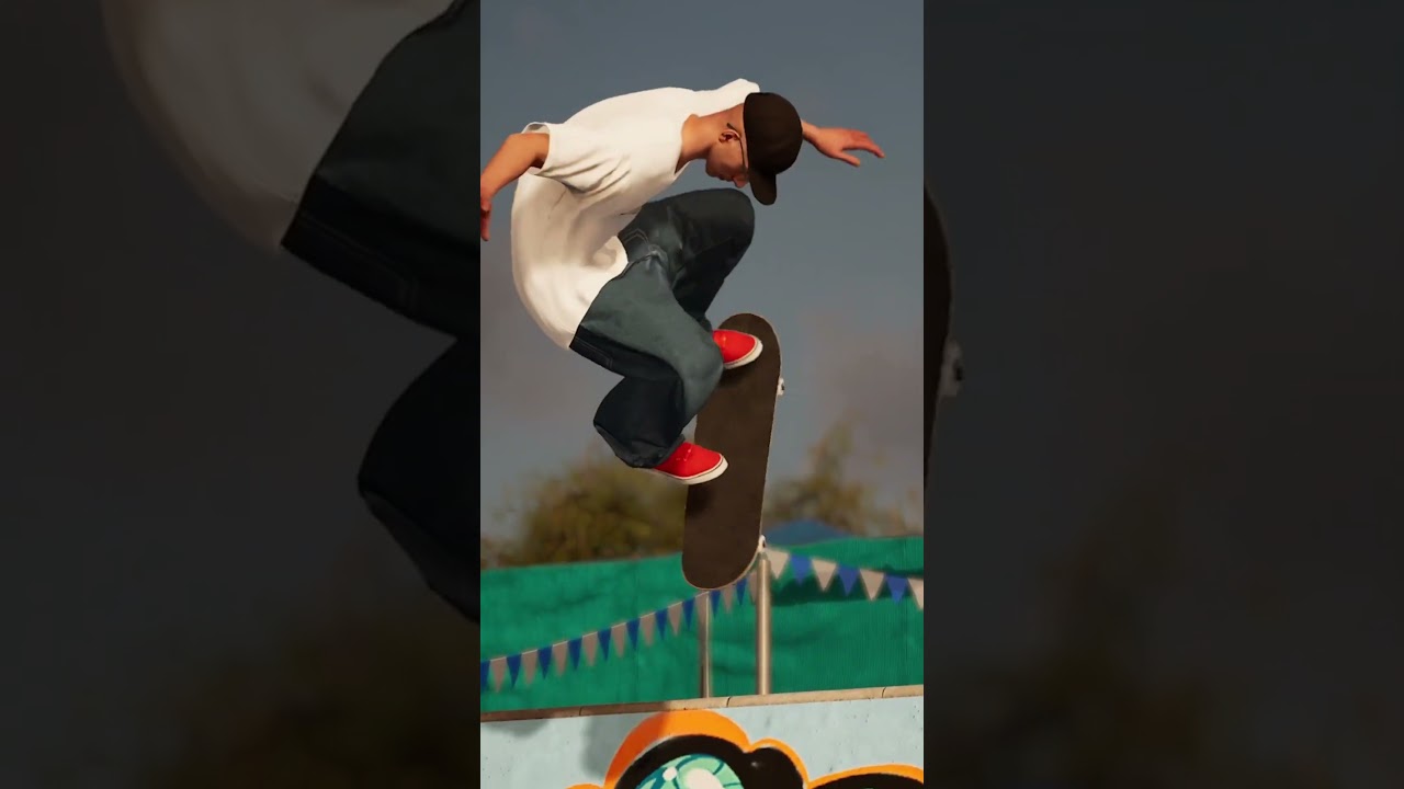 Session Sim game / Transition tricks / Switch frontside flip / 540 ollie