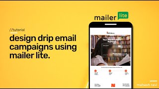 Tutorial: Create a Drip Email Campaign easily using Mailer Lite screenshot 1