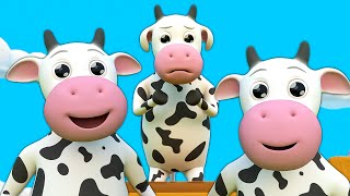 Five Little Cows Jumping On The Bed Popular Nursery Rhyme for Babies