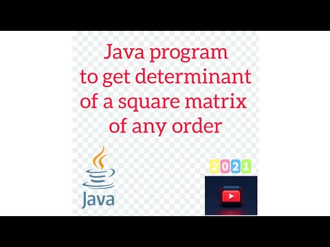 Java Program For Determinants