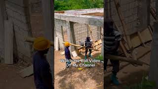 Building a House Decking in Jamaica #barefootislandlady #construction #jamaica #buildahouse #shorts