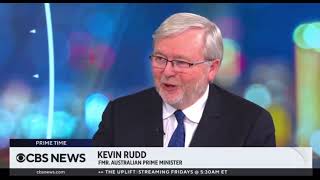 Kevin Rudd discusses Chinas National Peoples Congress 2023 on CBS Prime Time with John Dickerson