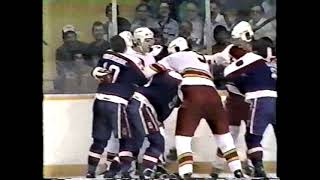 Flames vs Jets scrum - Mar 9, 1988