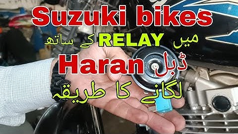 HOW TO INSTALL A DOUBLE HORN WITH A RELAY IN SUZUKI BIKES GS 150 GD 110 GR 150 @kashifsuzukicentre