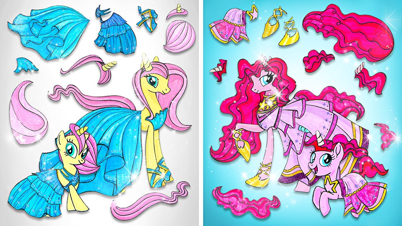 Мастерим восхитительные наряды для бумажных единорогов | Веселые поделки 🦄